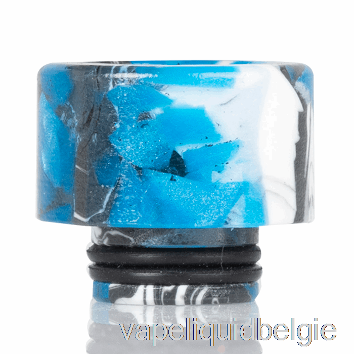 Vape Liquid 510 Widebore Harsdruppeltip Blauw / Zwart / Wit